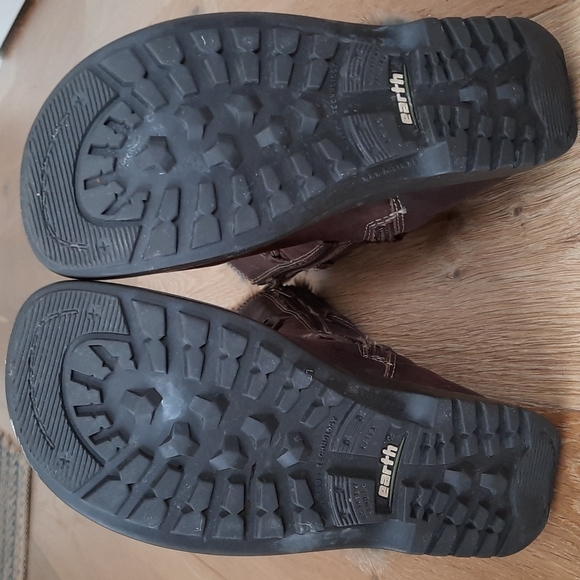 Earth Kalso Alaska Brown Leather Boots 6 - Picture 8 of 10